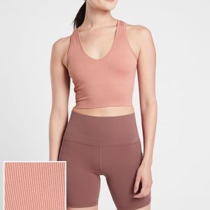 athleta aurora seamless crop rib tank